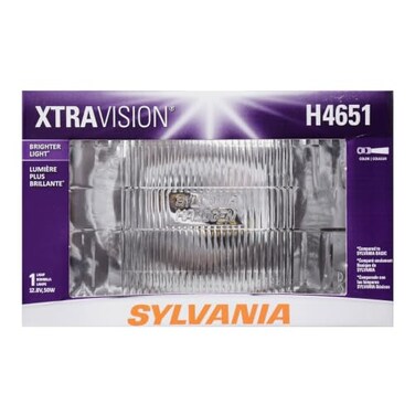 SYLVANIA H4651 XtraVision Halogen Sealed Beam Headlight, 1 Bulb