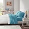 Intelligent Design Cotton Blend Jersey Knit Sheet Set Queen Size, Teal
