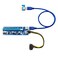 Kingwin PCIe Riser Card Adapter 1x to 16x with 6-Pin Power Cable, SATA to PCI-E Extension Cable for GPU Bitcoin Mining, Ethereum, ETH, Crypto Mining Rig ,Latest Version