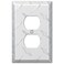 Amerelle 955D Diamond Plate Wallplate, 1 Duplex, Stampled Aluminum, Silver, 1-Pack