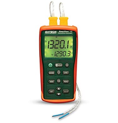 Extech EA15 EasyView Dual-Input Temperature Datalogger, 8800-Point