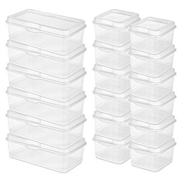 Sterilite Large FlipTop, 6 Pack Bundled with Small FlipTop, 12 Pack