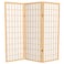 Red Lantern 4 ft. Short Window Pane Shoji Screen - Natural - 3 Panels