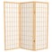 Red Lantern 4 ft. Short Window Pane Shoji Screen - Natural - 3 Panels