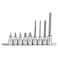 Genius Tools BS-409L 9 Piece 1/2" Dr. Metric Hex Bit Socket Set