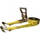 Erickson 78527 2" x 27' 10,000 lbs Load Limit Ratcheting Tie-Down Strap with Flat Hooks , Yellow