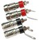 CESS Spring Loaded Push Binding Post Speaker Terminal, 4 Pack