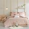 Intelligent Design Cotton Jacquard Pompom Pink Queen Comforter Set, 7pc