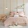 Intelligent Design Cotton Jacquard Pompom Pink Queen Comforter Set, 7pc