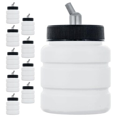 Master Airbrush Pack of 10, TB-006 Empty 2.7 oz. ,80ccPlastic Jar Bottles