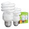 Xtricity Compact Fluorescent Light Bulb T2 Spiral, E26 Base ,2 Pack
