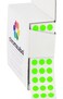ChromaLabel Fluorescent Green Dot Stickers, 1/4 Inch, 1000/Box