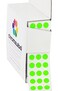 ChromaLabel Fluorescent Green Dot Stickers, 1/4 Inch, 1000/Box