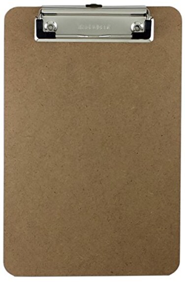 Trade Quest Small 6'' x 9'' Clipboard Low Profile Clip Hardboard ,1-Pack