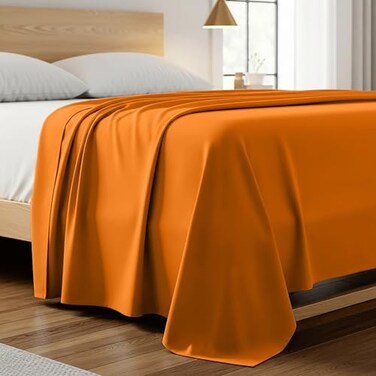 Mellanni Twin XL Size Flat Sheet - Iconic Collection Bedding