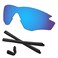 Predrox Blue Mirror M2 Frame XL LensesRubber Kits Replacement for Oakley Sunglass OO9343 Polarized