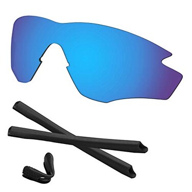Predrox Blue Mirror M2 Frame XL LensesRubber Kits Replacement for Oakley Sunglass OO9343 Polarized