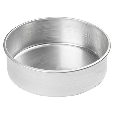 Winco 9" Red Heavy-Duty Round Layer Aluminum Cake Pan