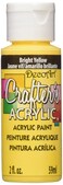 DecoArt DCA49-3 Crafter's Acrylic Paint, 2-Ounce, Bright Yellow