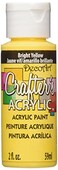 DecoArt DCA49-3 Crafter's Acrylic Paint, 2-Ounce, Bright Yellow