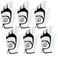 FINGER TEN Mens Golf Gloves Leather Palm Value 6 Pack ,White, Medium, Left