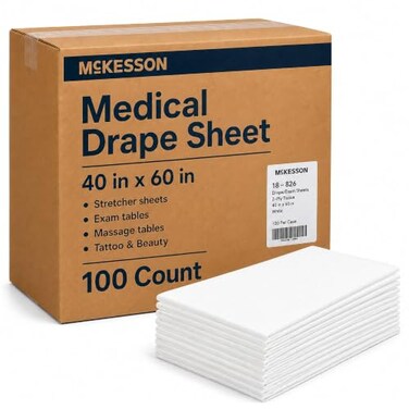 McKesson Drape Sheets Disposable Sheet for Bed, Exam, 40 x 60 in, 100 ct