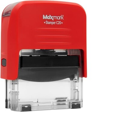MaxMark Approved Self Inking Stamp, Printer 20 Style 2 - Red Ink
