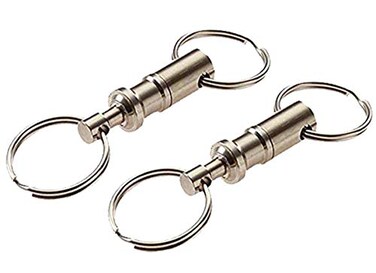 Lucky Line Quick Release Keychain, Nickel-Plated Brass, ,70701- 2 Pack