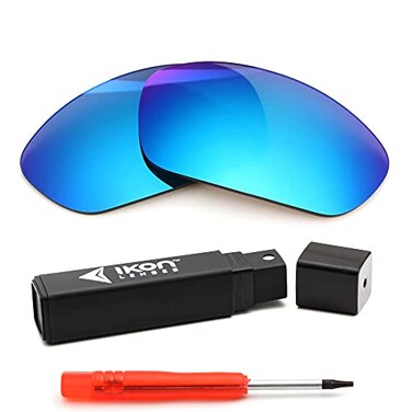 IKON LENSES Replacement Lenses For Oakley Juliet Sunglasses ,Polarized,Ice Blue Mirror