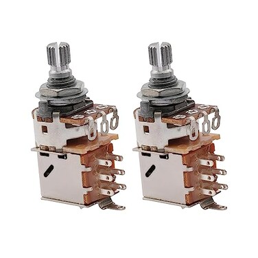 Musiclily Basic B500K Metric 18 Spline Split Short Shaft Push/Pull Pot 2Pcs
