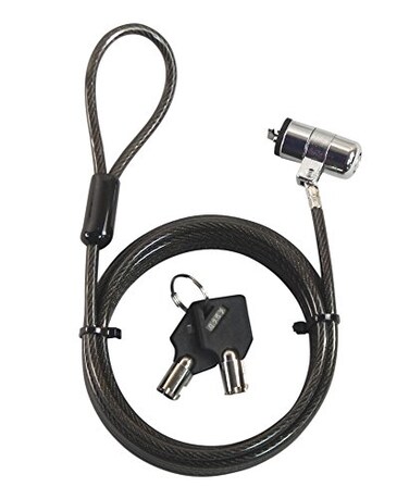 Sendt 10 Foot Black Notebook/Laptop Keyed Lock Security Cable Extra Long!