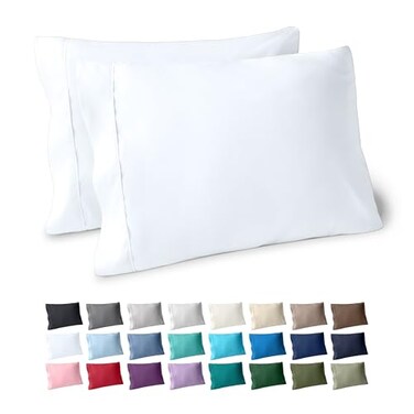 Bare Home Pillowcases Open End ,King Set of 2, White