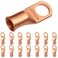 SELTERM 15pcs 1/0 AWG 1/2" Stud Heavy Duty Bare Copper Battery Cable Lugs