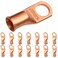 SELTERM 15pcs 1/0 AWG 1/2" Stud Heavy Duty Bare Copper Battery Cable Lugs