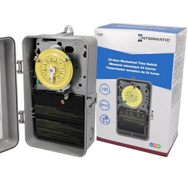 Intermatic T103P DPST N-3 Time Clock, 24 hour, 120V, Grey