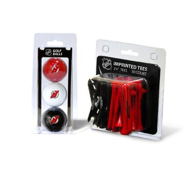 Team Golf NHL Three Ball Pack and 50 Tee Pack NHL Team: New Jersey Devils