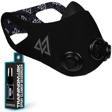 TRAININGMASK 2.0 BlackoutSpray Clean, Stamina, Endurance, Run ,Small