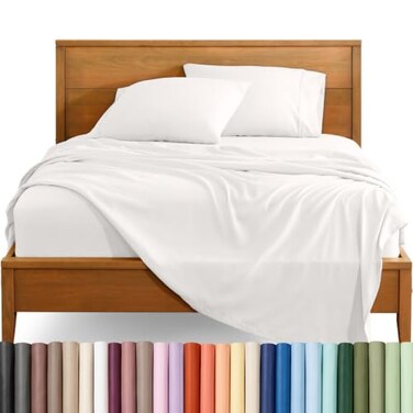 Bare Home King Sheet Set - 1800 Ultra-Soft ,King, Antique White