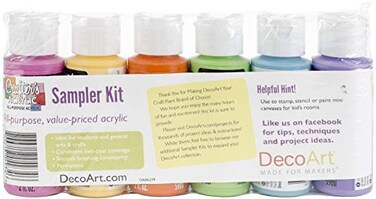 DecoArt DASK279 Crafter's Acrylics Home Dcor Brights Sample Pack