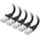 Cable Matters 10Gbps 5-Pack Snagless Shielded Cat 6A Cable, 10ft, Black