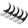 Cable Matters 10Gbps 5-Pack Snagless Shielded Cat 6A Cable, 10ft, Black
