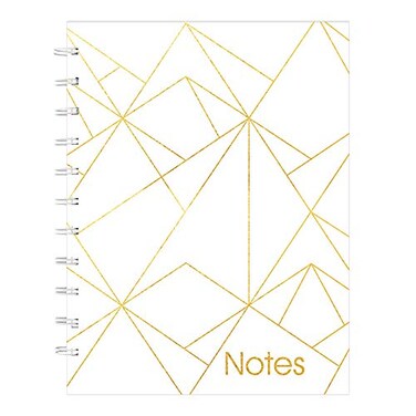 Blueline MiracleBind Notebook, Gold Collection, White, Small, 9 1/4 x 7 1/4 inches ,AF3000.01