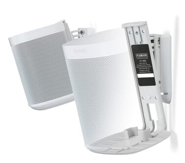 Flexson Wall Mount for Sonos One ,White, Pair