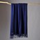 CUDDLE DREAMS Premium Cashmere Throw Blanket with Fringe ,Navy