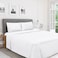 Superior Egyptian Cotton 4 Piece Sheet Set, Luxury 1200 Thread Count, Eco-Friendly, Sustainable Sheets, Ultra-Soft Basics, Solid, Deep Pocket Fitted Sheet, Flat Sheet, Pillowcases, King, White