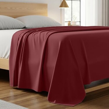 Mellanni King Size Flat Sheet - Iconic Collection Bedding