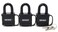 Master Lock 1804TRI 1-9/16" Covered Laminated Weatherproof Padlock For Water Resistance; 3 Pack