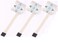 YXQ 1x5 5 Keys Matrix Membrane Switch Keyboard Keypad MCU Control Panel Button,3PCS White