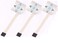 YXQ 1x5 5 Keys Matrix Membrane Switch Keyboard Keypad MCU Control Panel Button,3PCS White