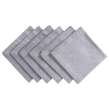 DII Chambray Kitchen, Tabletop Collection, Gray, Napkin Set
